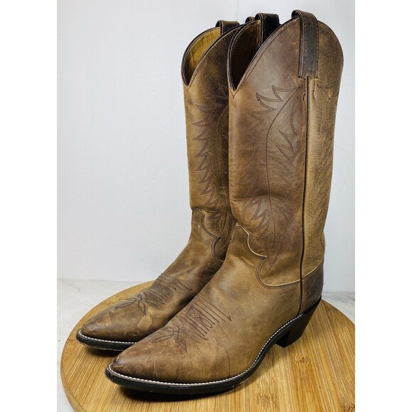 Justin Leather Boots Western Cowgirl 7.5B L4935